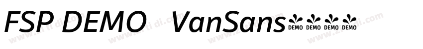 FSP DEMO   VanSans字体转换